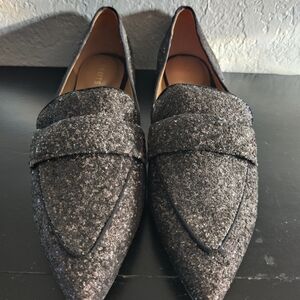 Talbots Black Glitter Flats